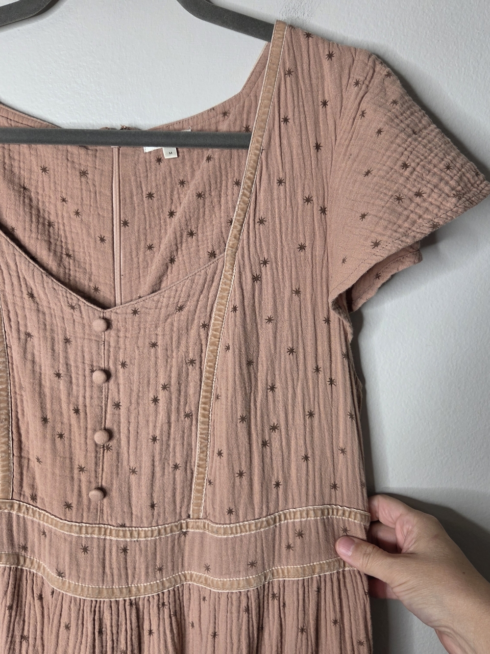 Rylee + Cru Dusty Rose 100% Cotton Maxi Dress - Picture 3 of 9